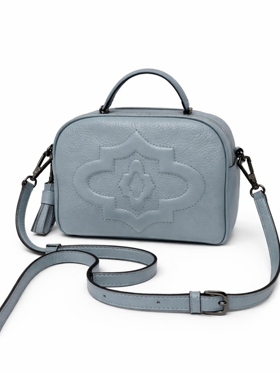 Handbags - Oryany Light Blue Pebbled Leather Crossbody Bag